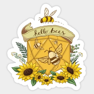 Dice Bees Sticker